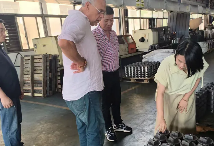 Israeli customers visit the factory