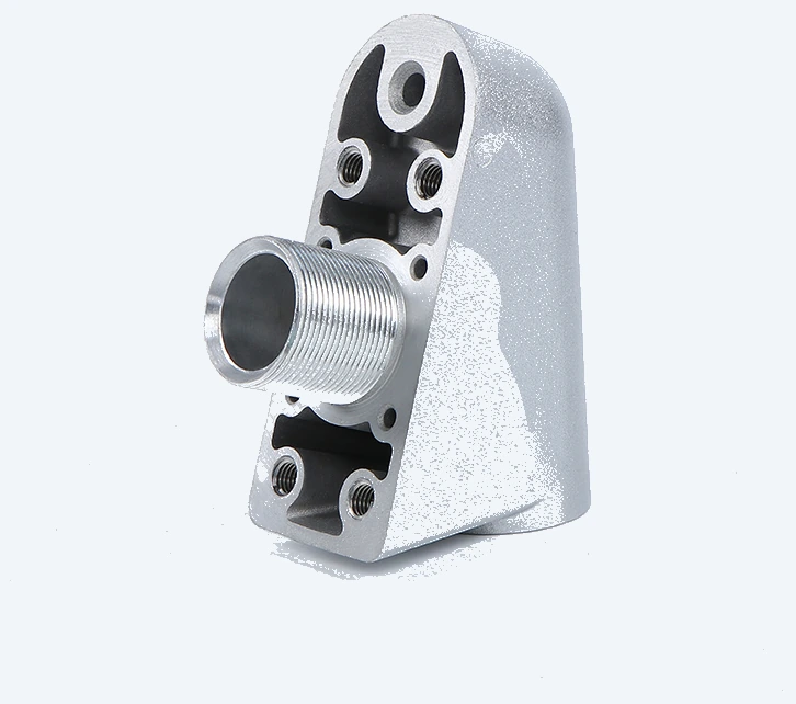Type B composite hose connector with a 1 in NPT outlet, three-quarter view