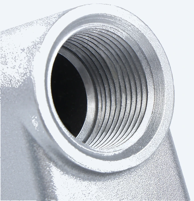 Type B composite hose connector with a 1 in NPT outlet, outlet thread