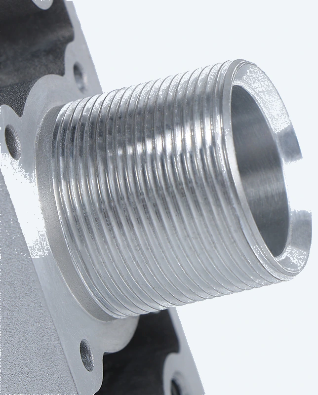 Type B composite hose connector with a 3/4 in NPT outlet, outlet thread