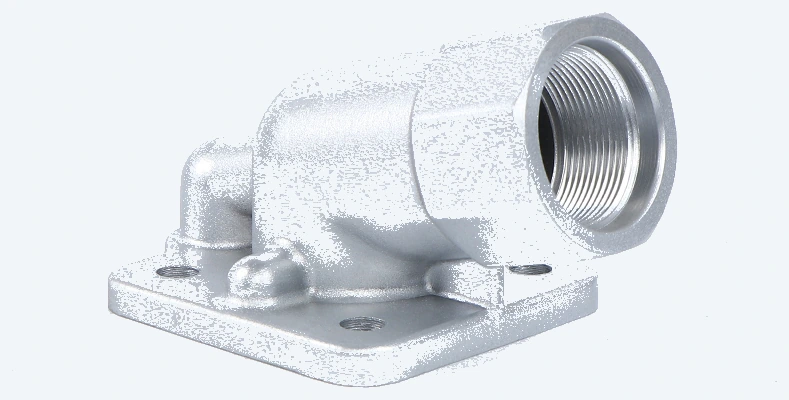 Type C flanged vapor recovery composite hose connector, M34 x 1.5, three-quarter view