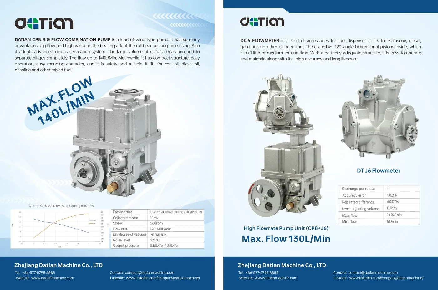 CP8 + DTJ6 specification brochure spread
