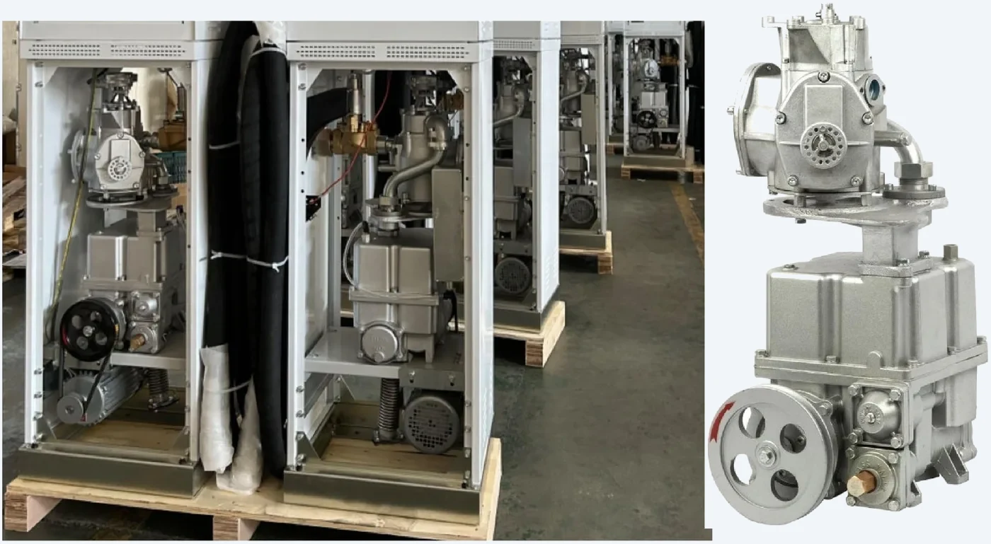 Fuel dispensers assembled with the DTJ6 + CP8 high-flow combination on the production line