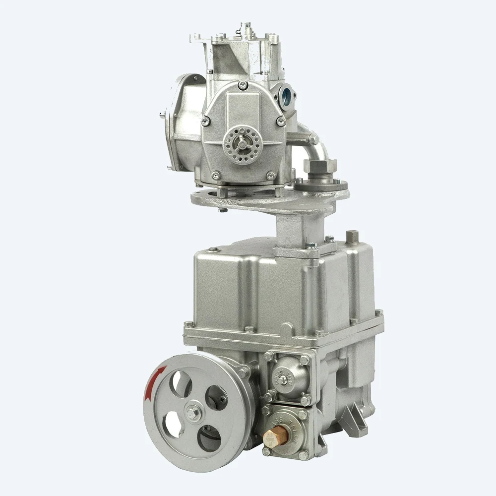 DTJ6 flow meter mounted on a vane pump