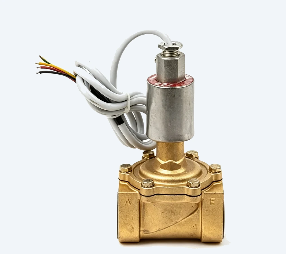 D40-F flameproof solenoid valve, brass body with cable coil