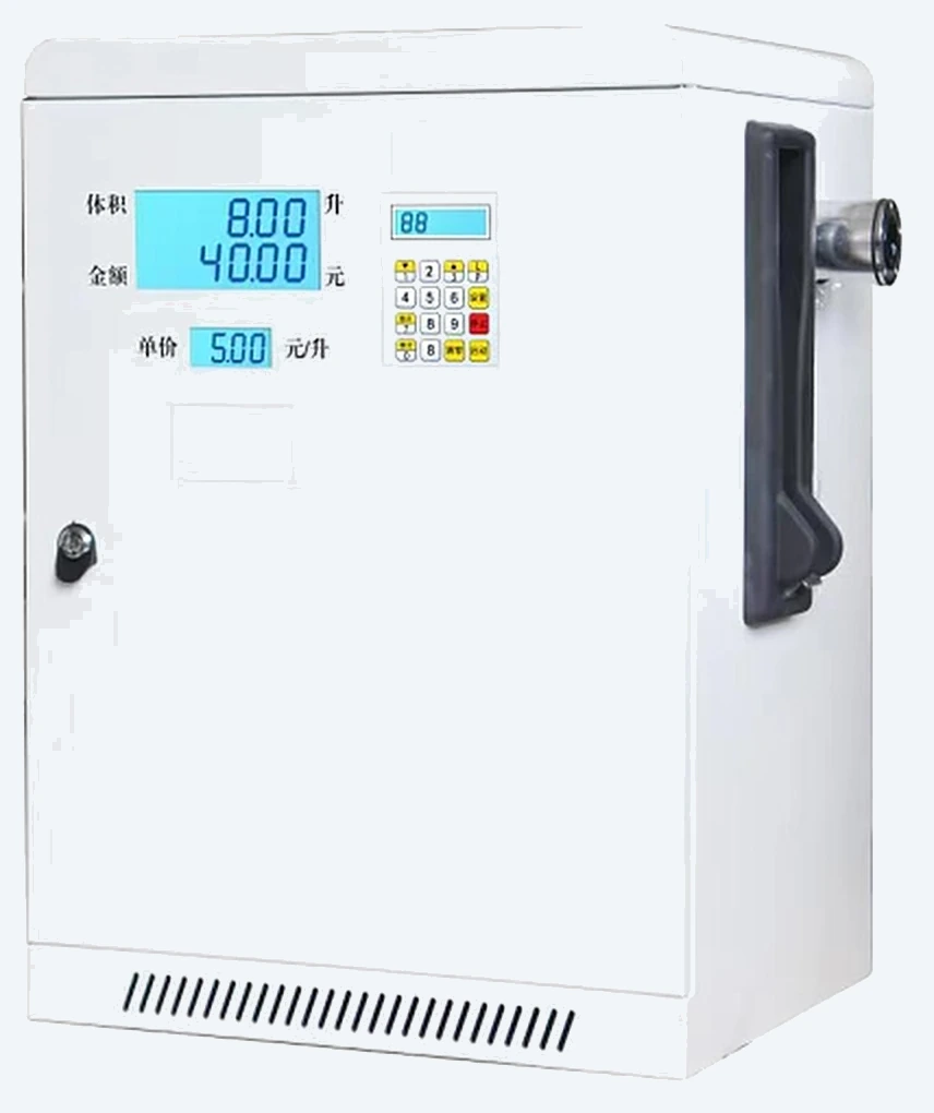 DT-TM1 micro single-gun high-flow refuelling machine, white cabinet, AC220V/380V