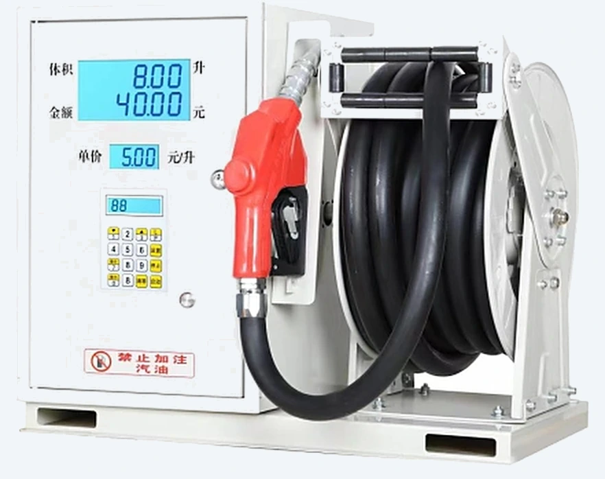 DT-TM4 high-flow integrated refuelling machine, blue frame with built-in hose reel