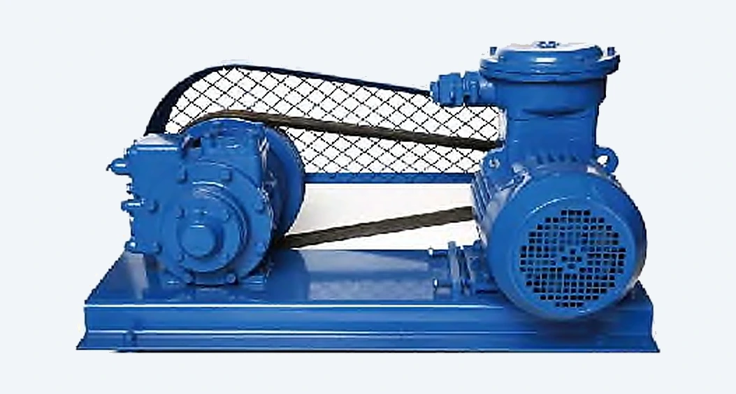 YB V-Belt Drive &mdash; pump and motor coupled by V-belts on an open baseplate