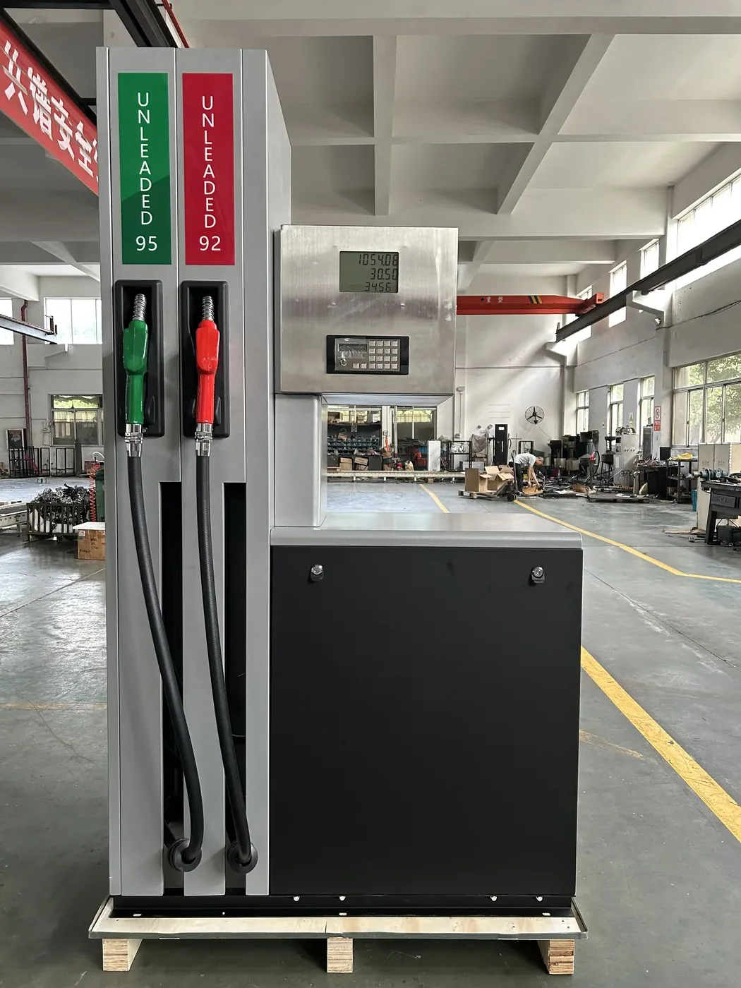 DT-L series two-nozzle dispenser staged in the workshop